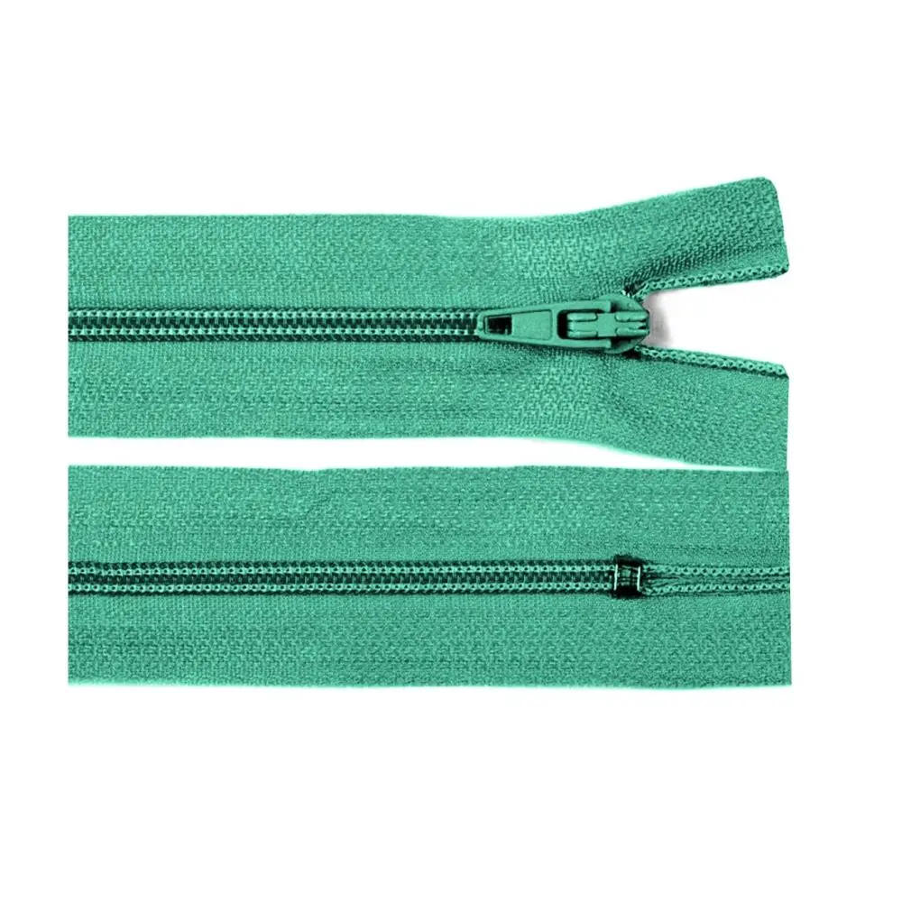 Fermoar spiralat poliester, verde deschis, 20/50cm