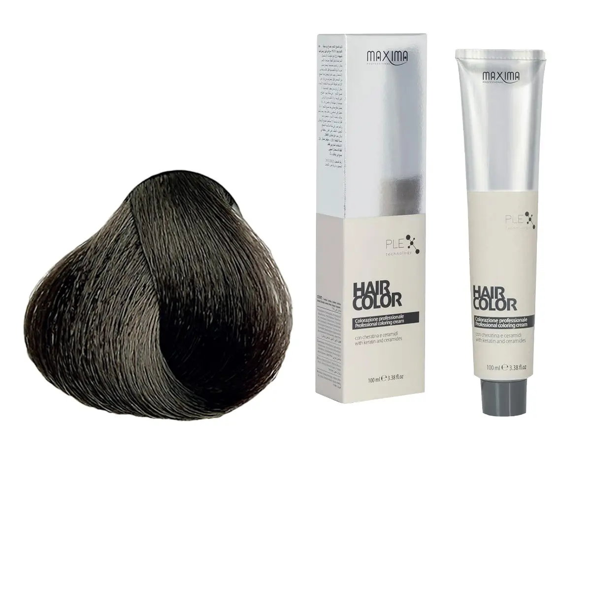 Vopsea profesionala de par Maxima, 5.0 Saten deschis intens, 100 ml