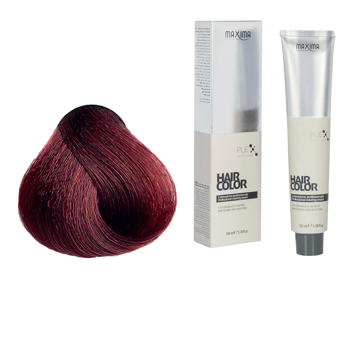 Vopsea profesionala de par, 5.56 Roscat mahon, MAXIMA, 100ml