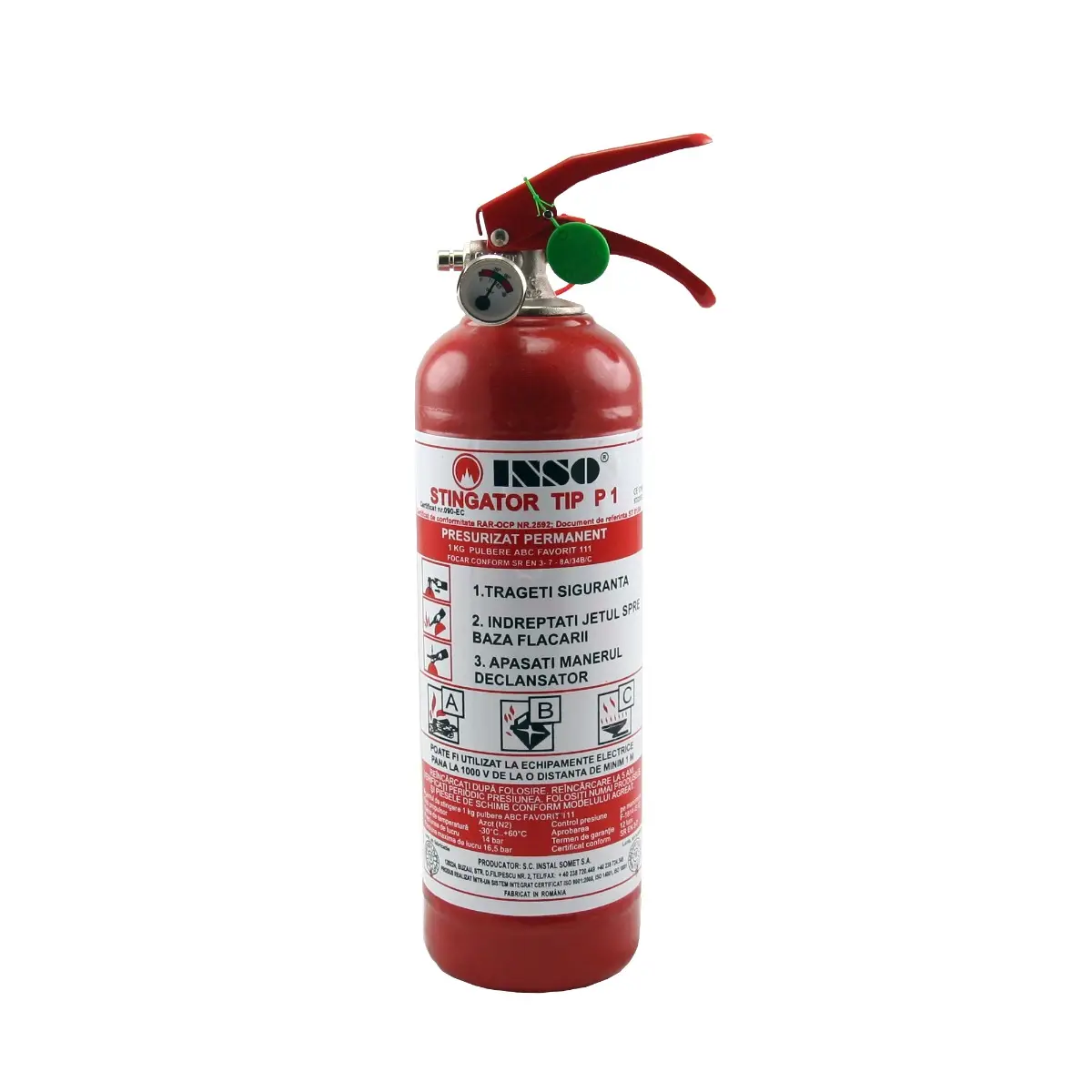 Stingator portativ cu pulbere, tip P1, 1kg