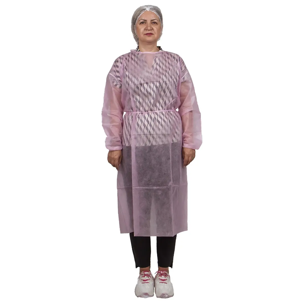 Halat unica folosinta vizitator, PRIMA, roz, 10 bucati