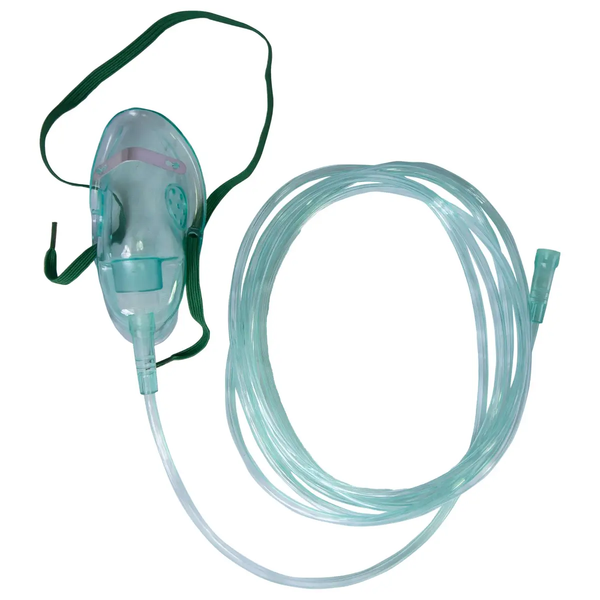 Masca de oxigen pentru adulti L, PRIMA pentru respiratie, furtun 255 cm, PP PVC, alb verde