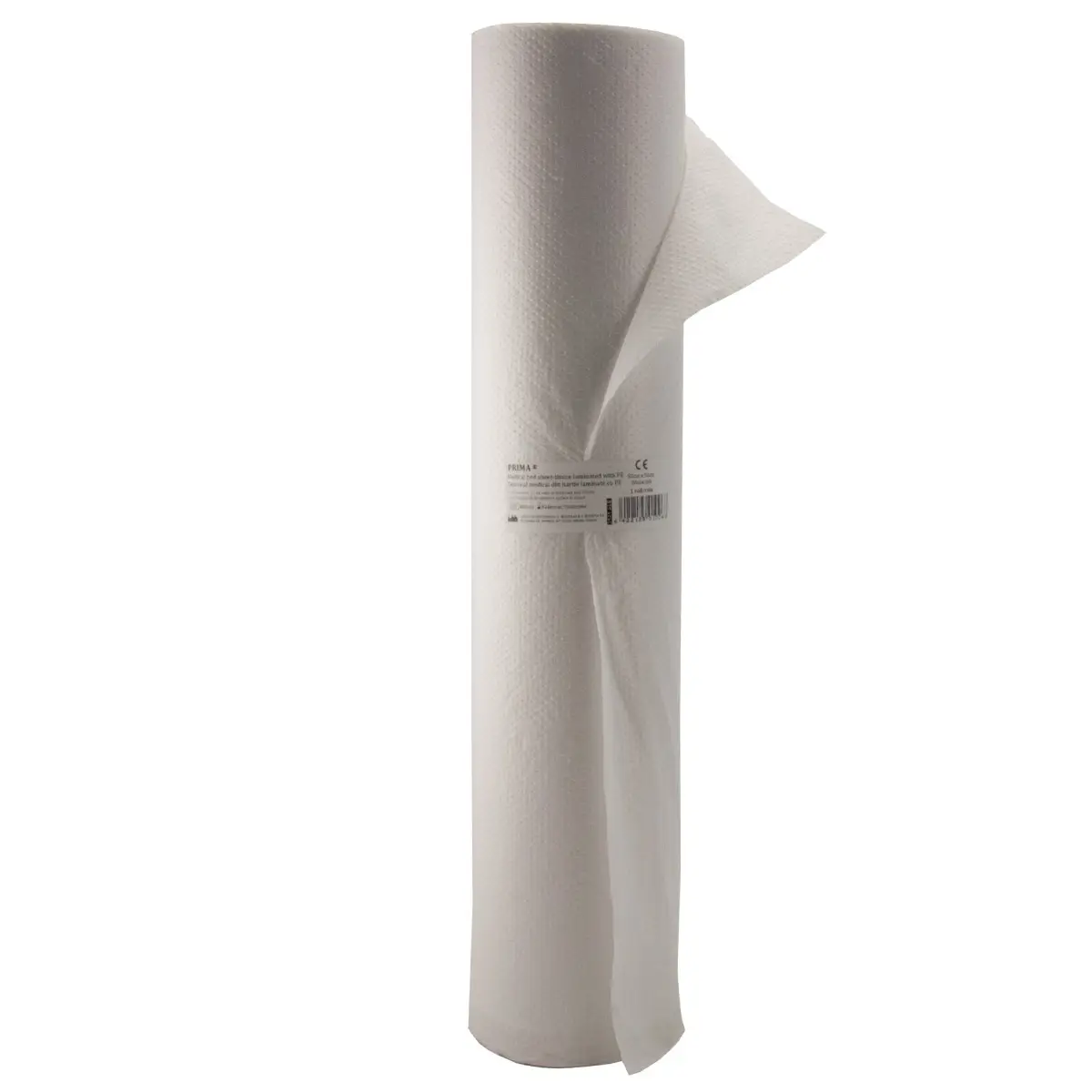 Cearceaf unica folosinta laminat din hartie si polietilena, 50cm x 50m, alb, 2 straturi laminate, perforat, pentru saloane masaj, clinici