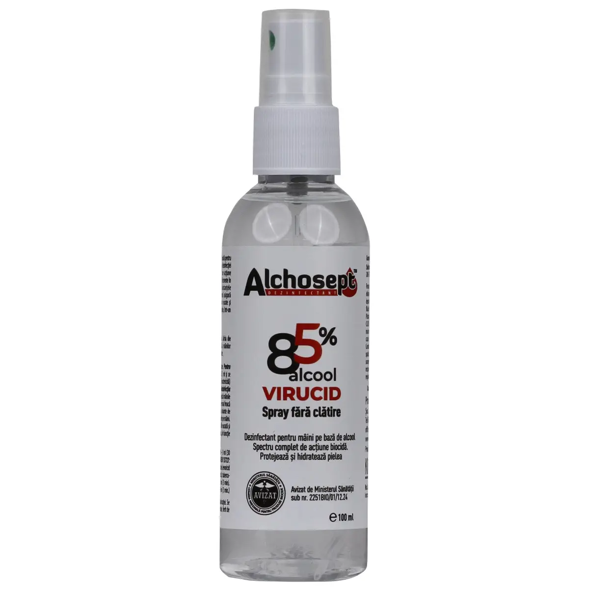 Spray dezinfectant maini si tegumente Alchosept 100 ml – solutie hidroalcoolica