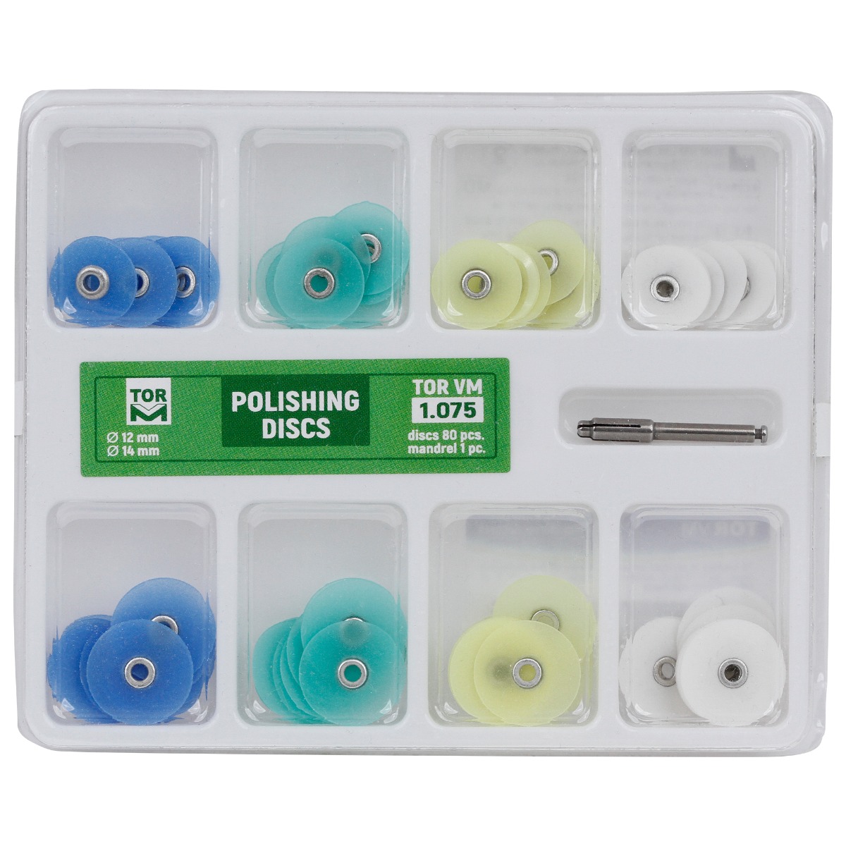 Kit Universal 80 Discuri Finisat + Mandrina TorVM 1.075 1set