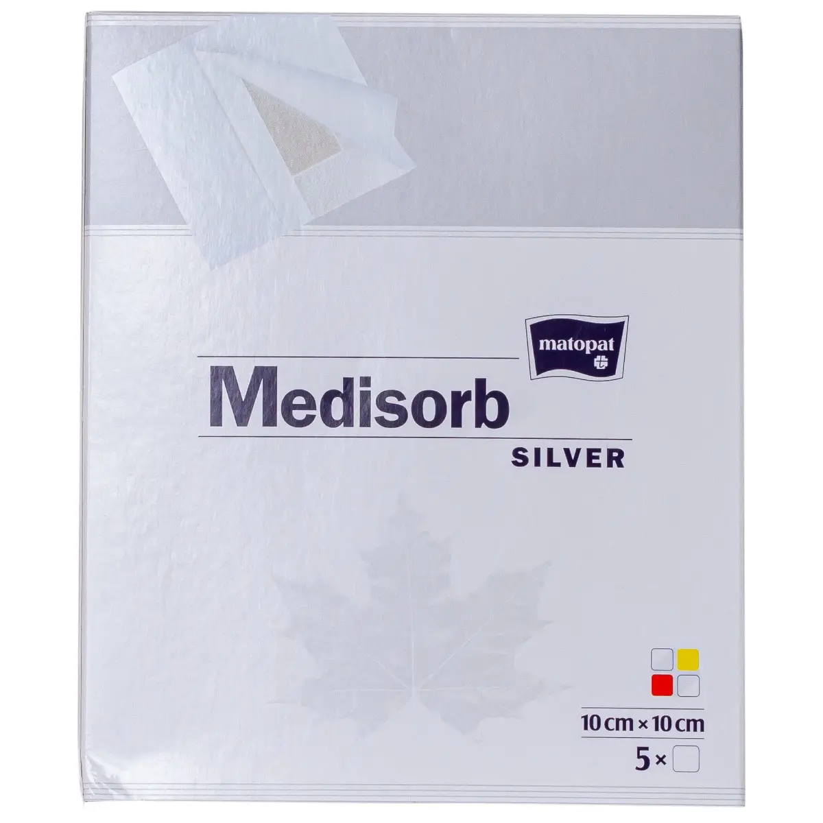 Pansament steril adeziv cu argint 10x10 cm, absorbant, 5 bucati