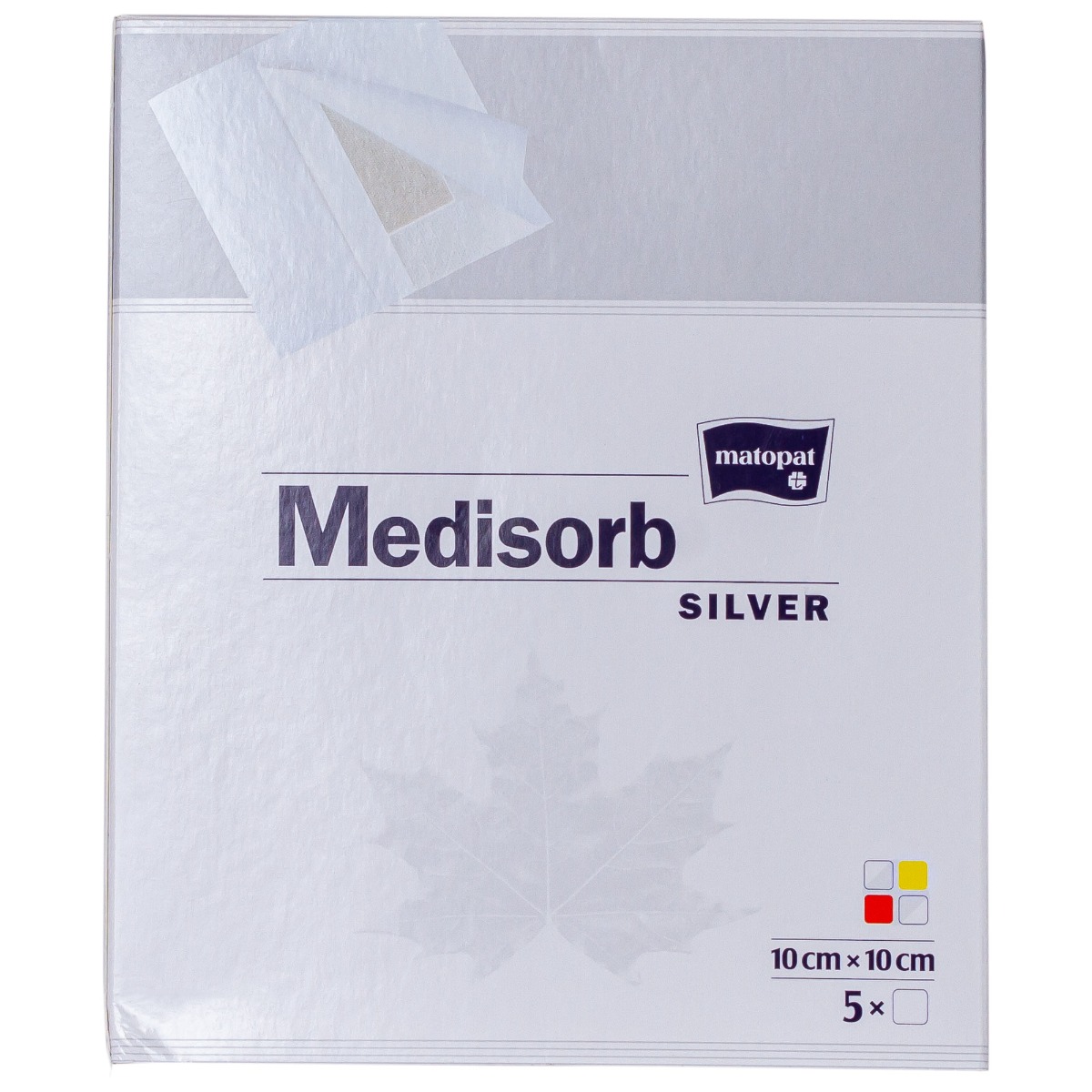 Pansament steril adeziv cu argint 10x10 cm, absorbant, 5 bucati