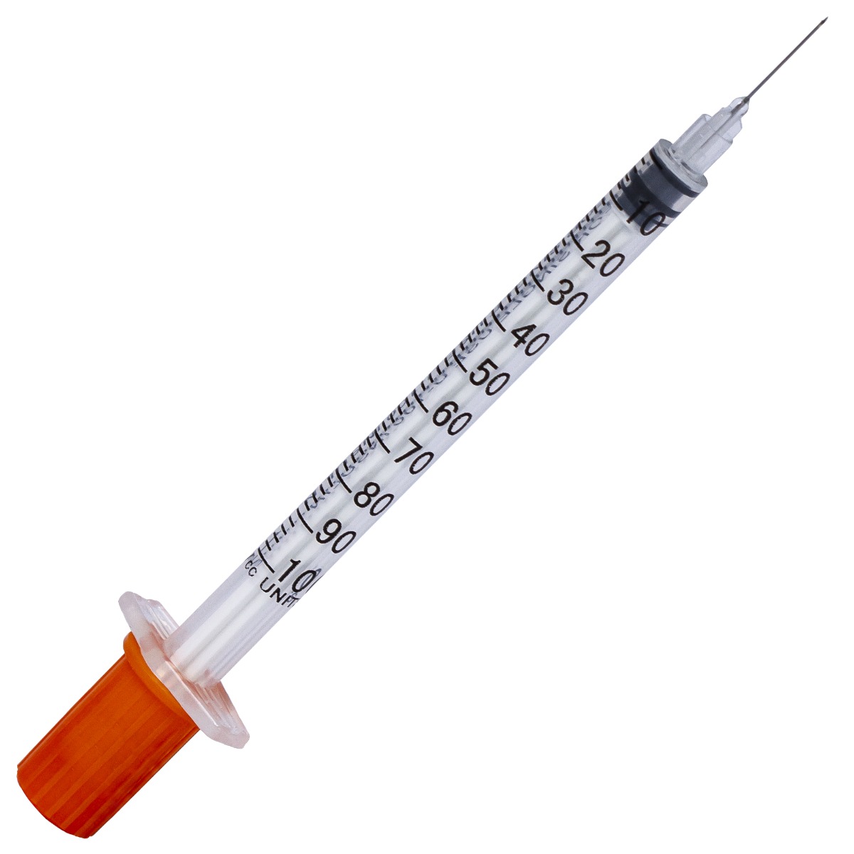 Seringi insulina 1ml PRIMA cu ac fix 29G (0.33x13mm), sterile, 100 bucati