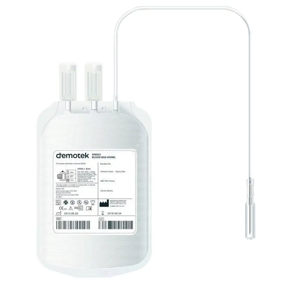 Punga recoltare sange, 450ml cu ac 16G si anticoagulant CPDA-1, de unica folosinta, sterila