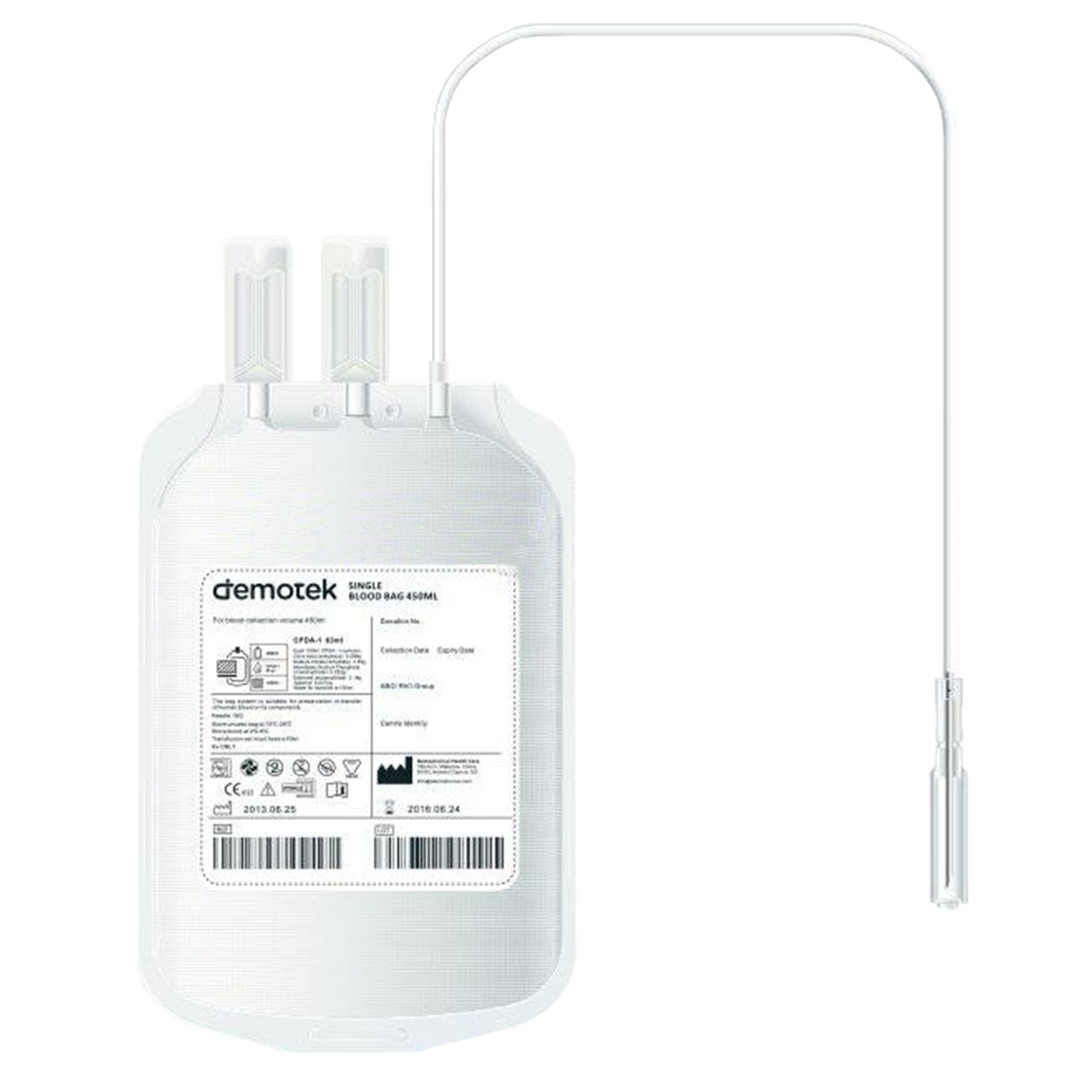 Punga recoltare sange, 450ml cu ac 16G si anticoagulant CPDA-1, de unica folosinta, sterila