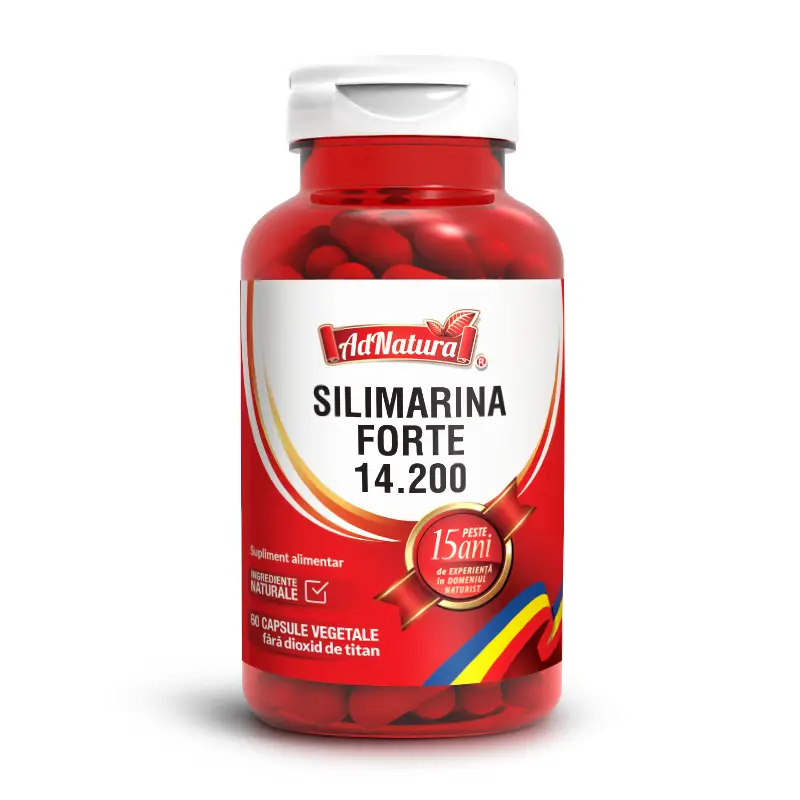 Silimarina forte 284mg, extract Armurariu 40:1, pentru ficat, Ad Natura, 60 capsule