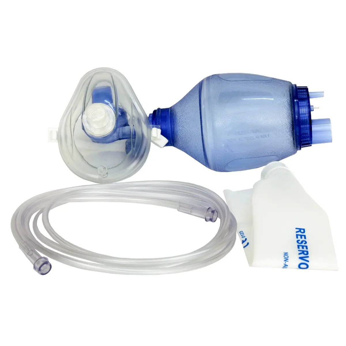 Balon de resuscitare pentru copii cu masca PVC, sac rezervor 600 ml, tub oxigen 200 cm