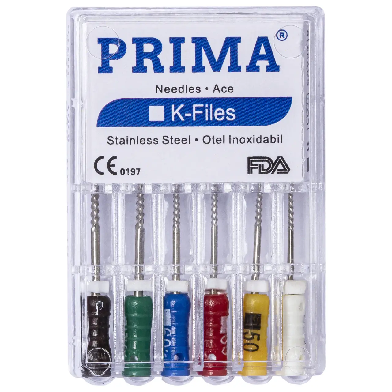 PRIMA Ace KERR K-FILES asortate, nr. 45-80, lungime 25mm, 6 bucati