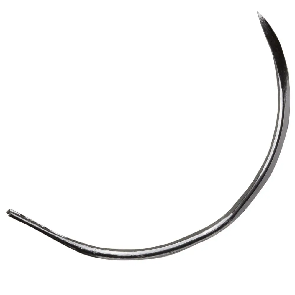 Ace chirurgicale veterinare tip GF, cu varf triunghiular (reverse cutting), 1/2 Cerc, 2 ochiuri, diverse lungimi, nesterile, din inox, 12 bucati