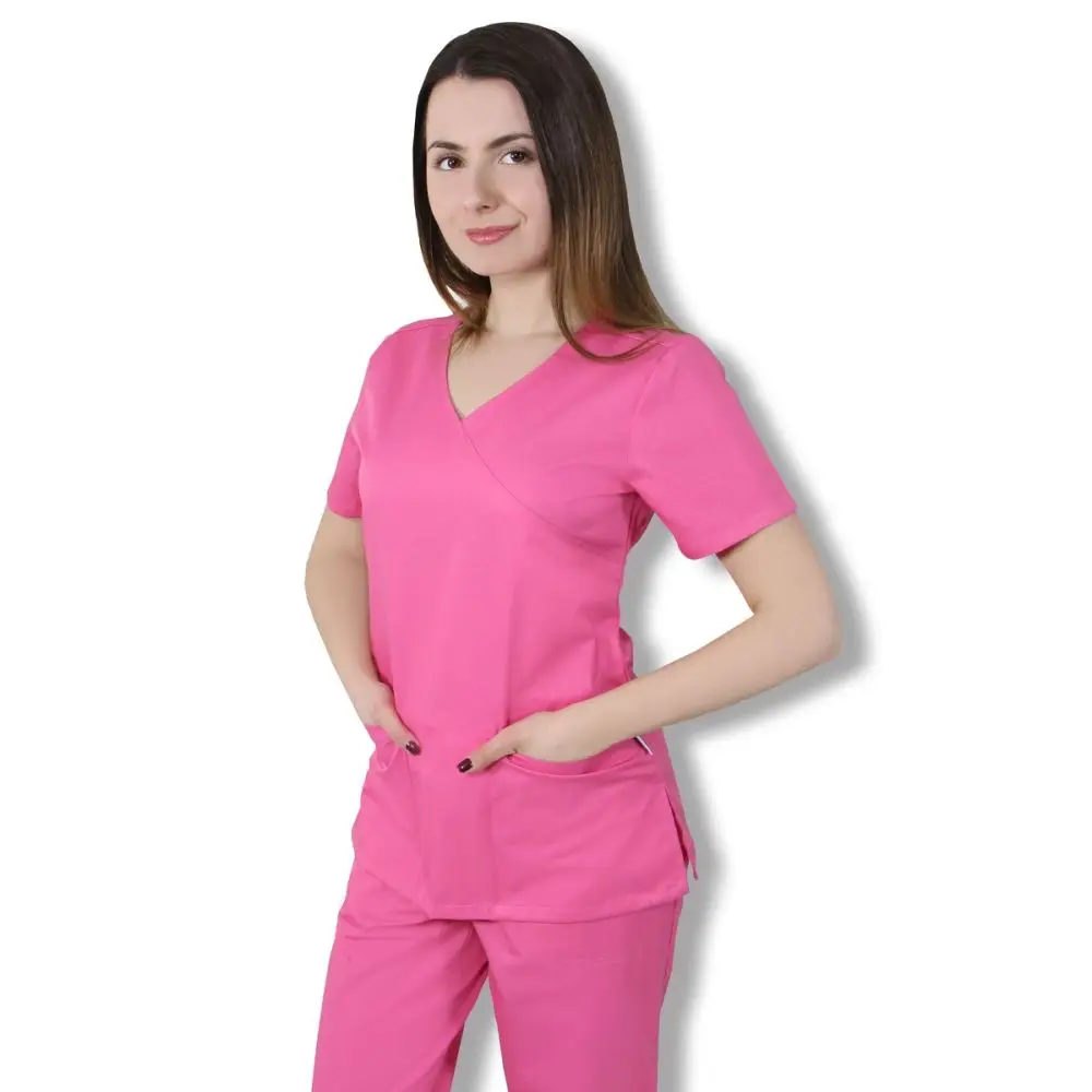 Bluza dama MIRA Clasic roz inchis - Uniforma Medicala