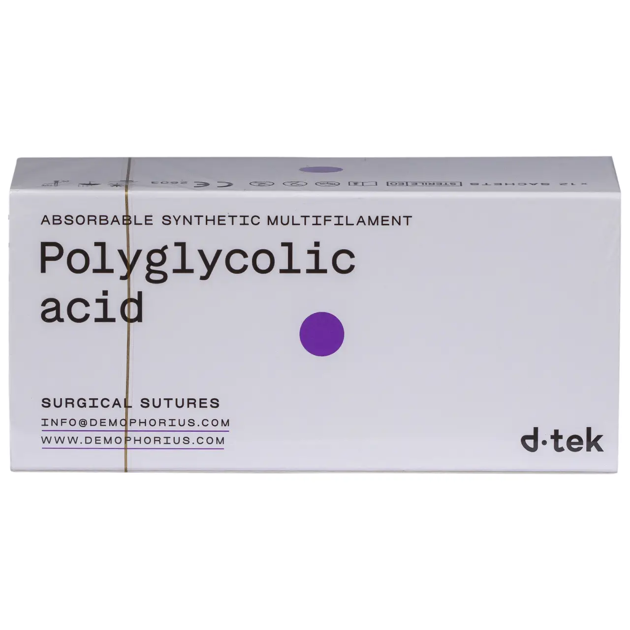 Sutura chirurgicala acid poliglicolic 90cm ac triunghiular RC 1/2 40mm USP 0