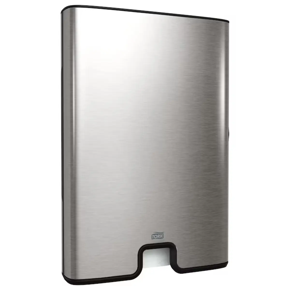 Dispenser prosoape pliate hartie Z/M, din inox, Tork, design slim, blocabil, anti-amprenta