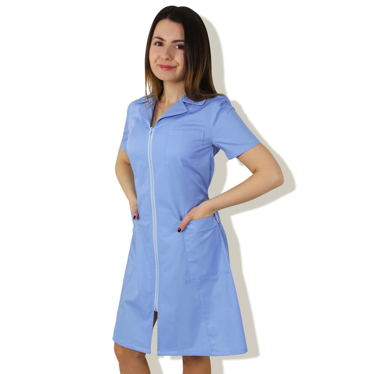 Sarafan dama AURA Clasic bleu, 3XL - Uniforma Medicala