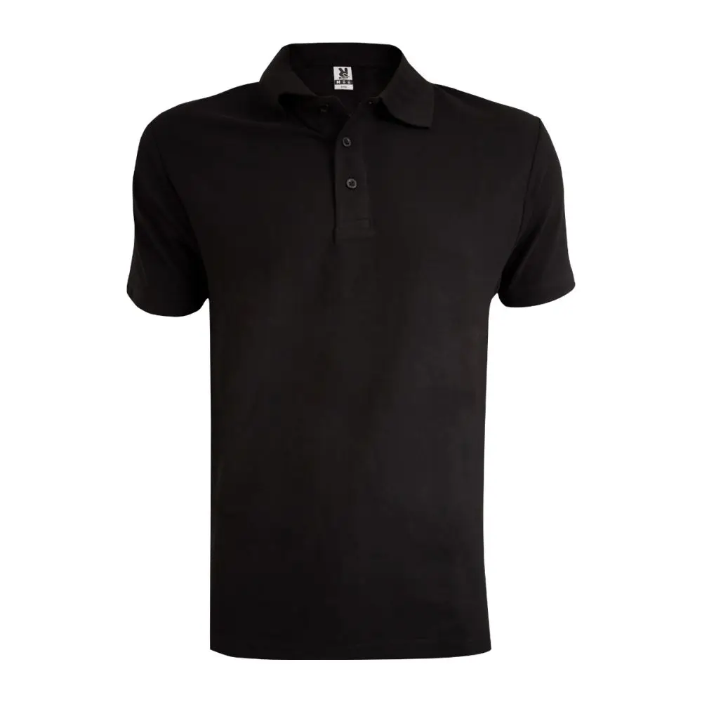 Tricou polo unisex, bumbac, negru