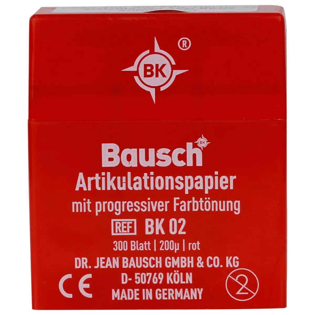 Hartie articulatie dreapta, 200 microni, rosu progresiv, in dispenser, 300 foi