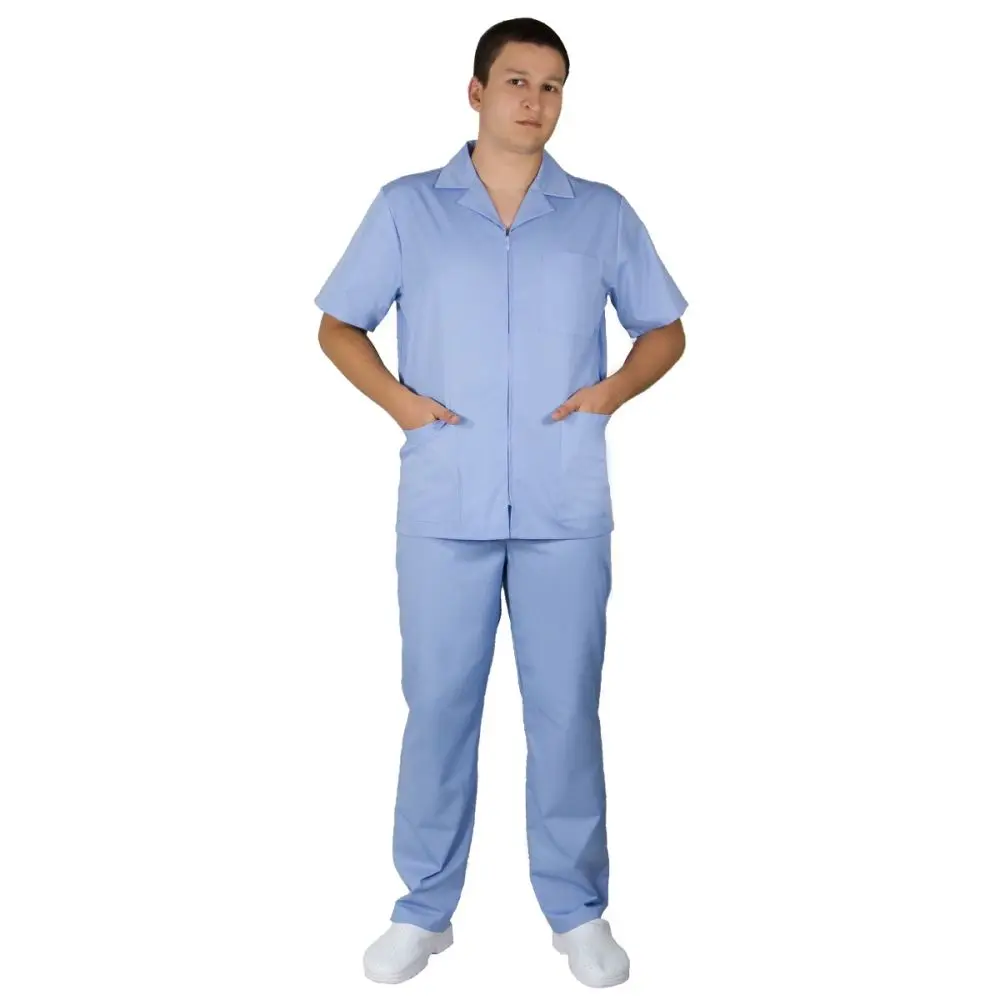 Halat barbati TOM Premium bleu - Uniforma Medicala