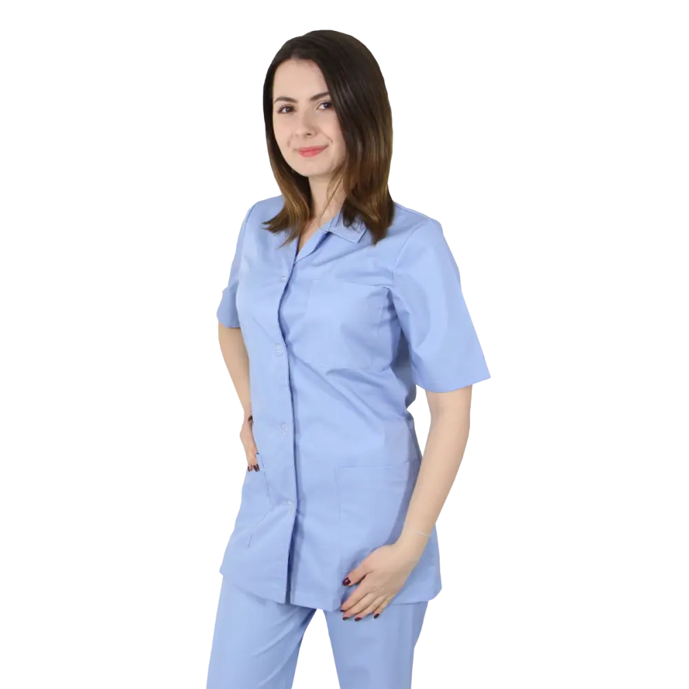 Halat dama ANA Premium bleu - Uniforma Medicala
