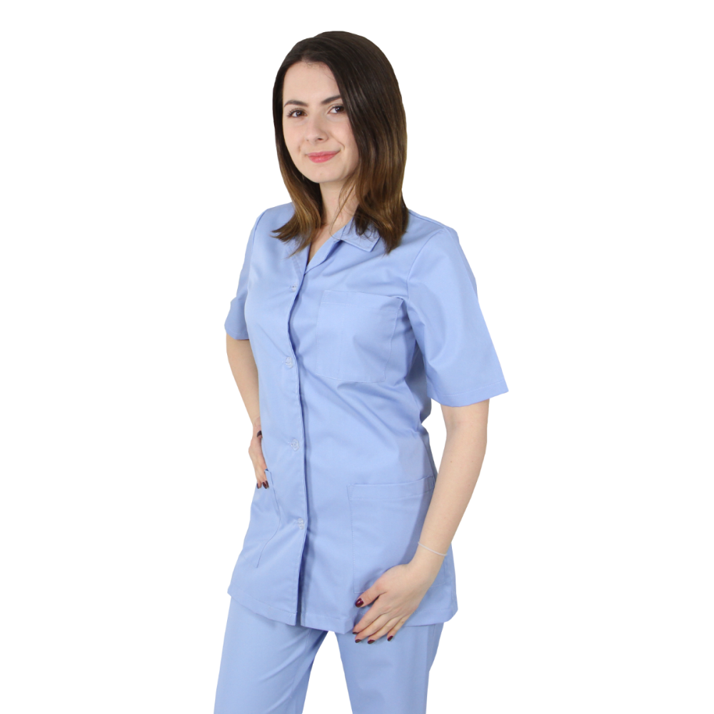 Halat dama ANA Premium bleu - Uniforma Medicala