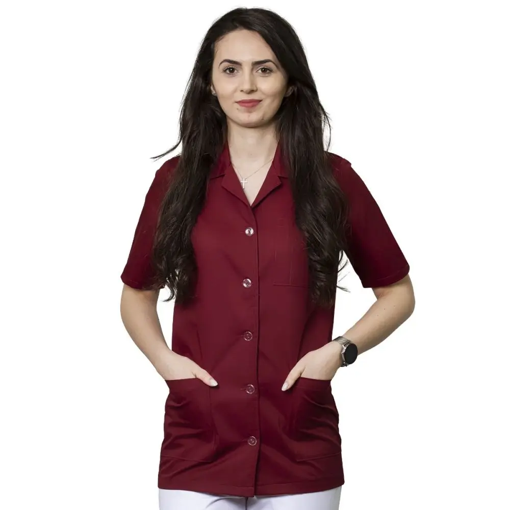 Halat dama ANA Premium grena - Uniforma Medicala