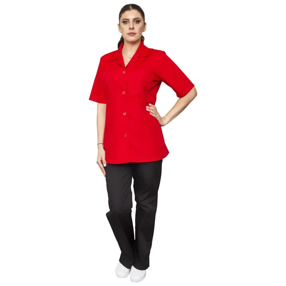 Halat dama ANA Premium rosu - Uniforma Medicala