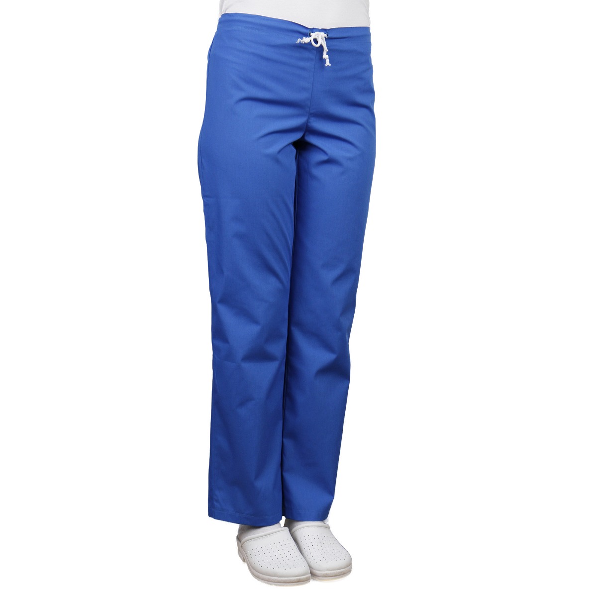 Pantalon medical unisex VIVI Premium, elastic si cordon in talie, fara buzunare, albastru, XS