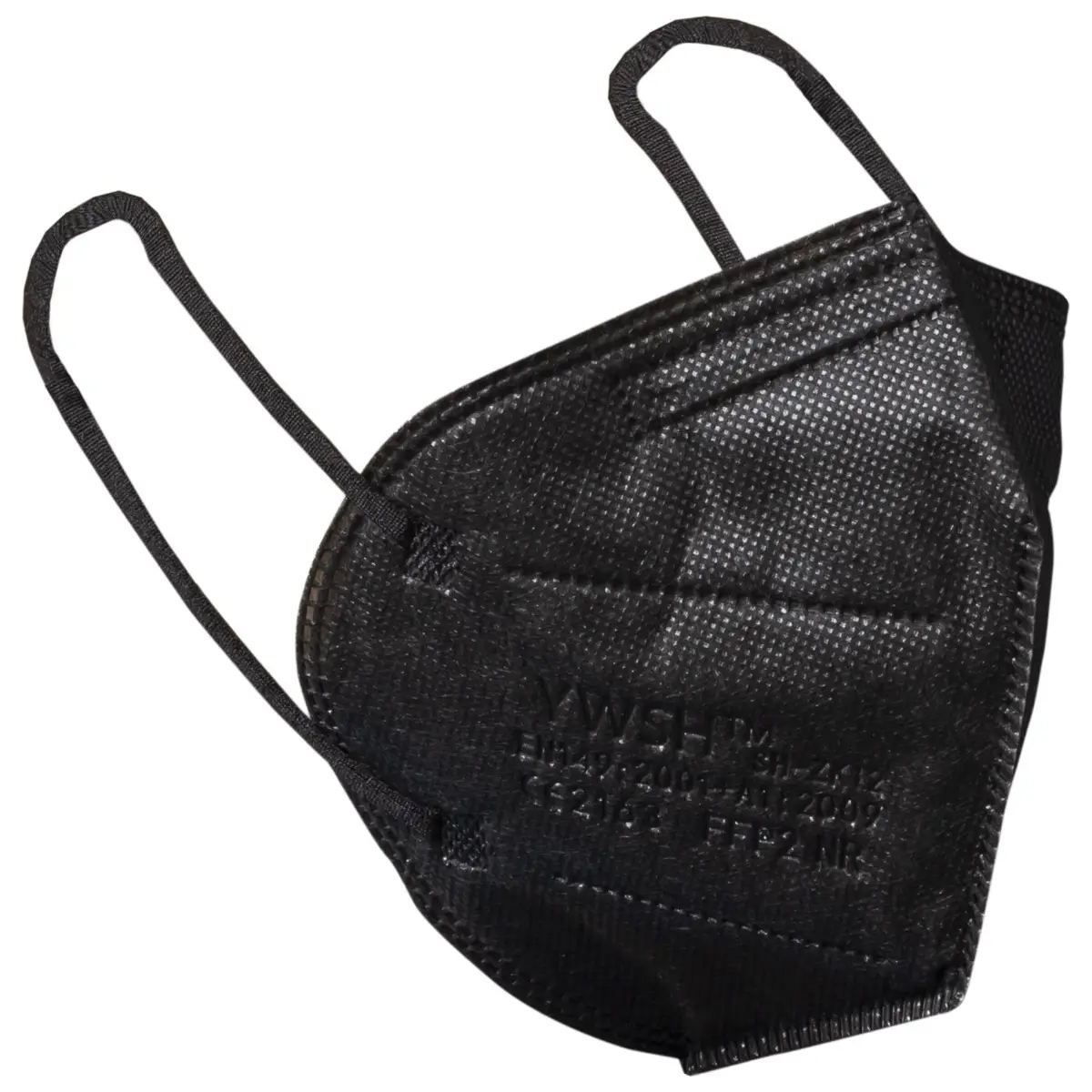 Masca protectie FFP2 tip botnita, fara valva, 5 straturi, neagra, 10 bucati