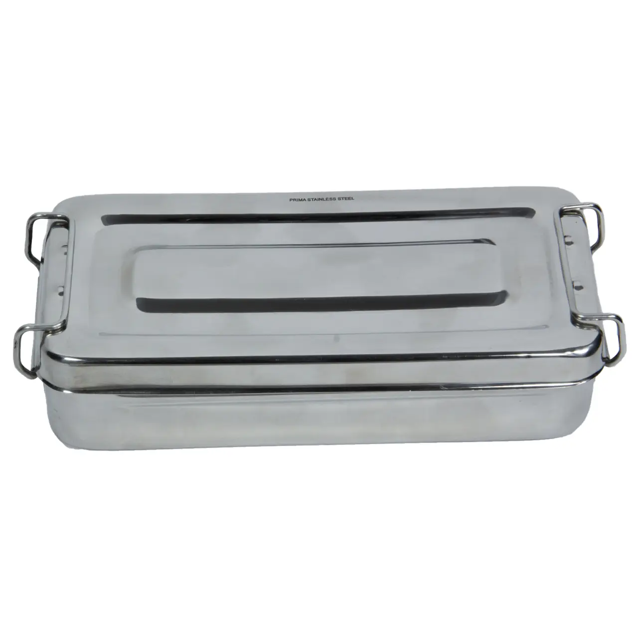 Cutie instrumentar cu manere, PRIMA, din otel inox, 30x15x4cm