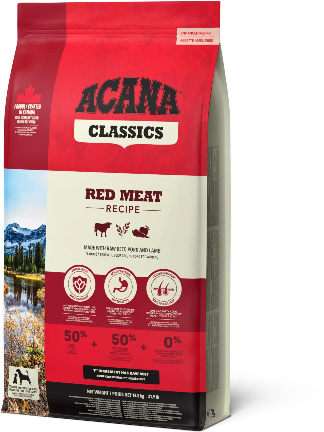 ACANA Classic Red, cu Vită, Miel si Porc 14,5kg