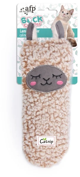 ALL FOR PAWS Cat Socks Jucărie pentru pisici,şosetă formă de lamă, 24x24x27,5cm