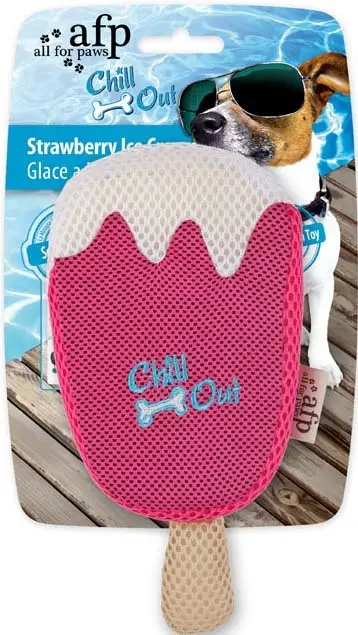 ALL FOR PAWS Chill Out Jucărie răcorire câini, Îngheţată căpşune 20x10x3cm
