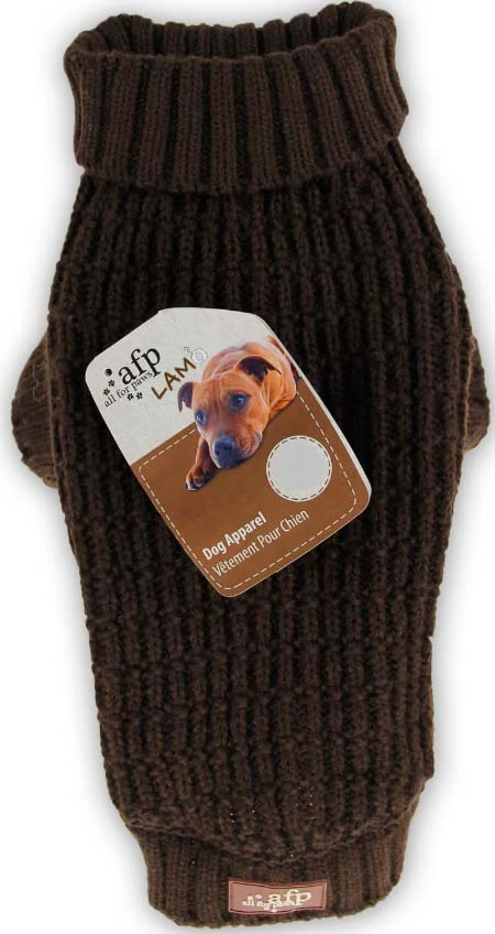 ALL FOR PAWS FISHERMAN Pulover pentru câini, Maro închis