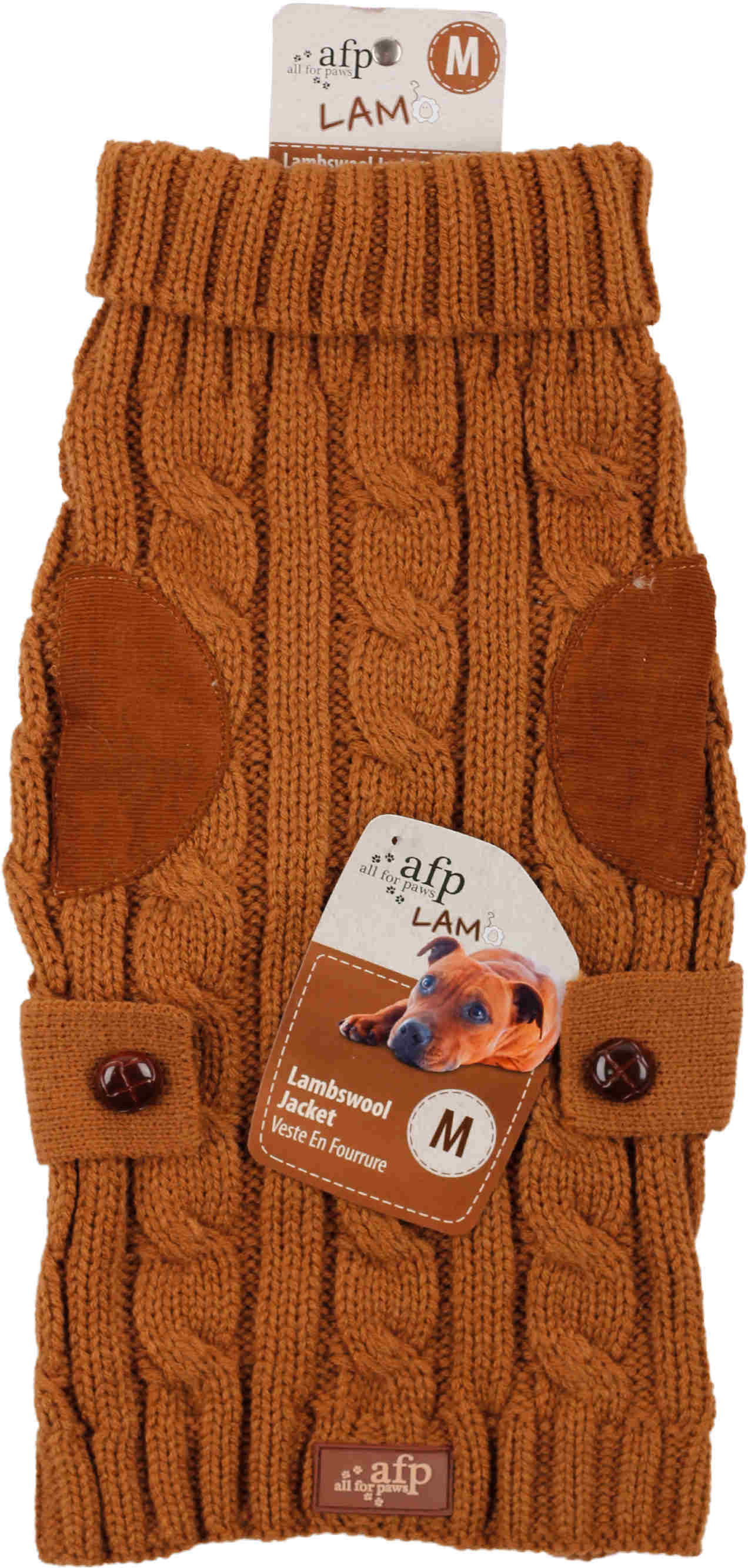 ALL FOR PAWS LAMBSWOOL Pulover tricotat pentru câini, Maro deschis