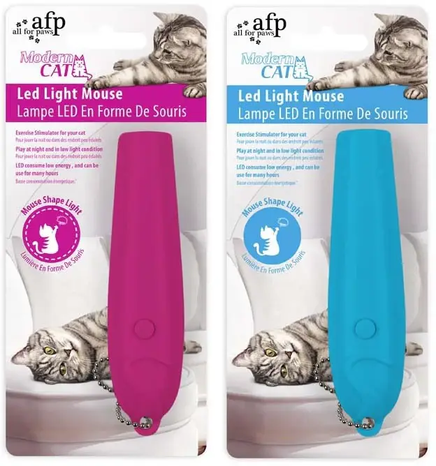 ALL FOR PAWS Modern Cat Jucărie LED pt pisici cu proiecţie şoricel, 12x3x2cm