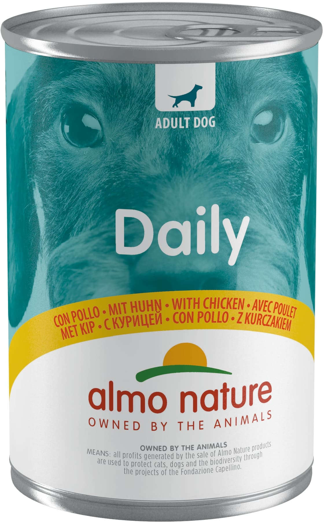 ALMO NATURE DAILY Conservă pentru câini, cu pui 400g