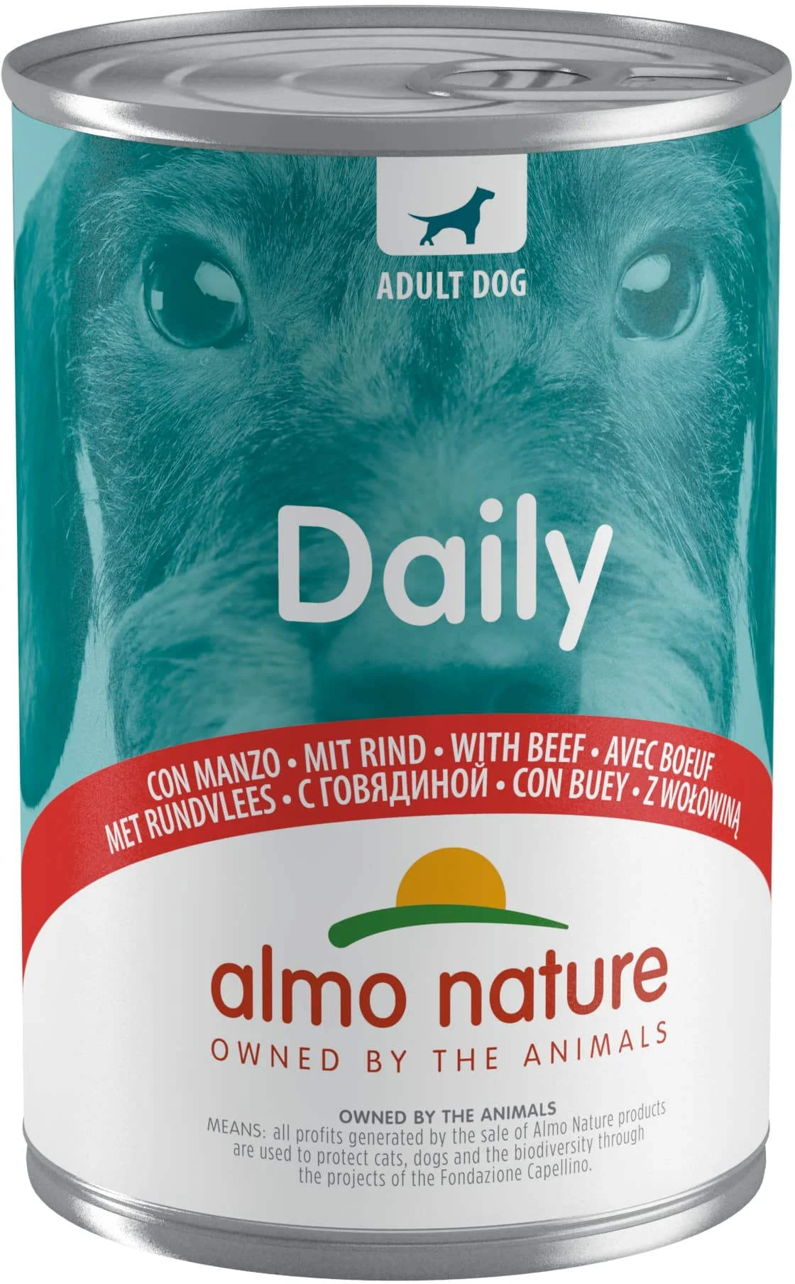 ALMO NATURE DAILY Conservă pentru câini, cu vită 400g