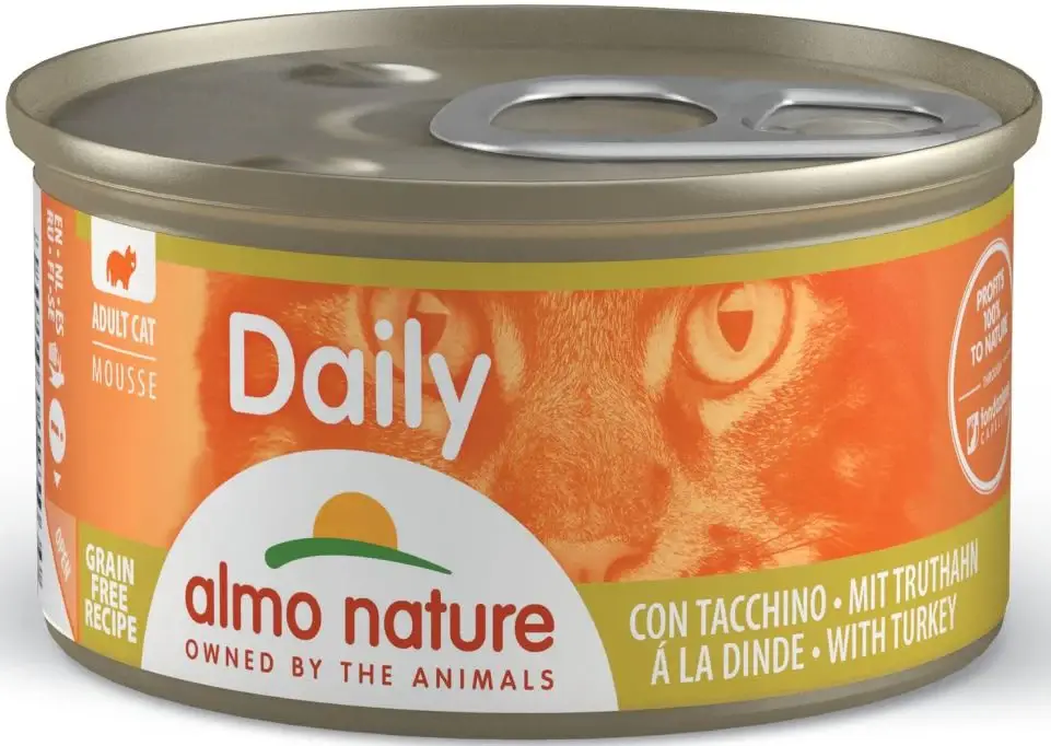 ALMO NATURE DAILY Mousse Conservă pentru pisici, cu curcan 85g