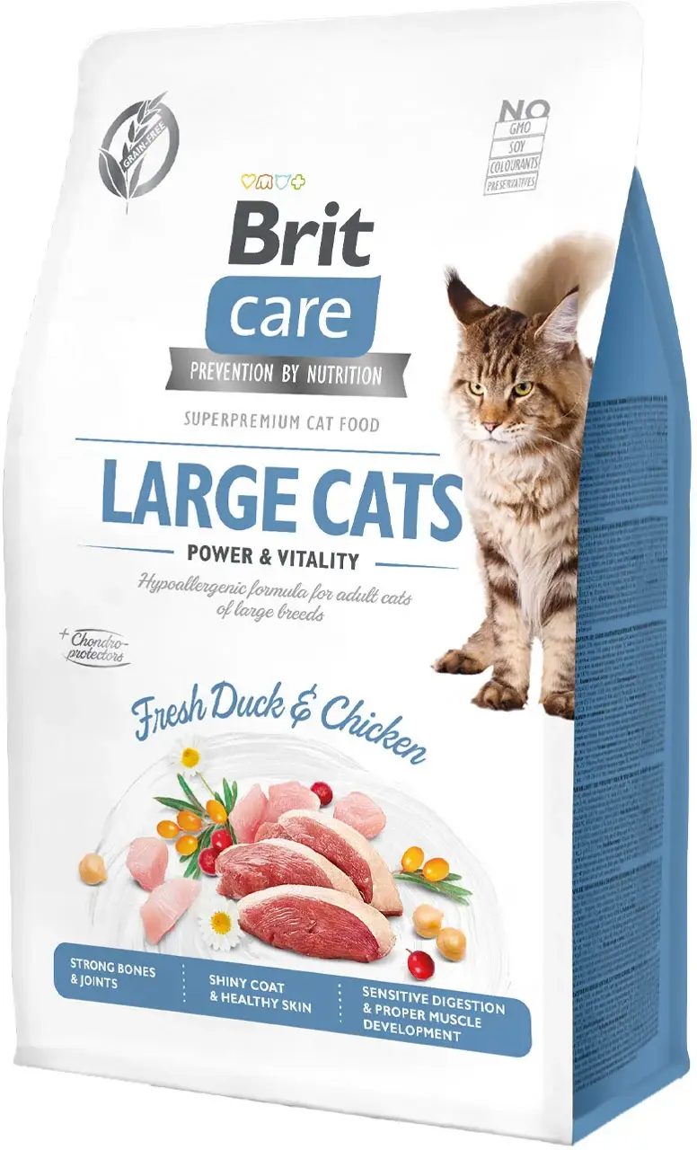 BRIT CARE Hrană uscată pentru pisici de talie mare, Power & Vitality