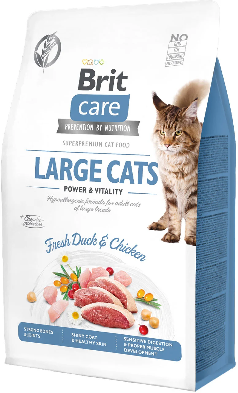 BRIT CARE Hrană uscată pentru pisici de talie mare, Power & Vitality