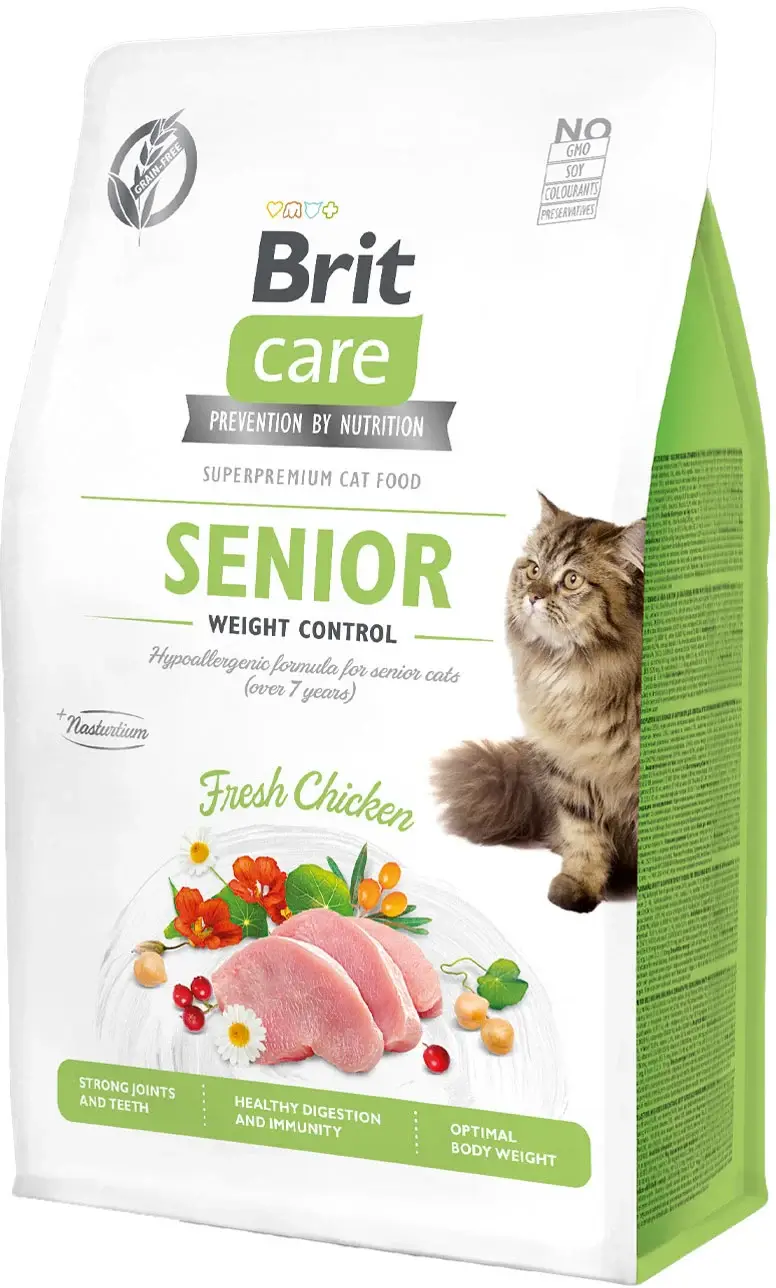 BRIT CARE Hrană uscată pentru pisici, SENIOR Weight Control