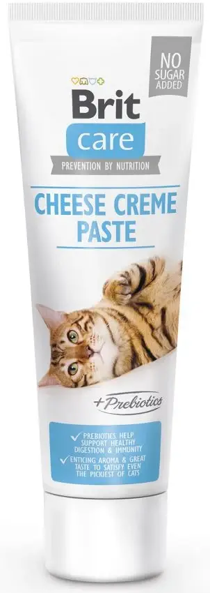 BRIT CARE Pastă pentru pisici,  cu brânză, îmbogăţită cu prebiotice 100g