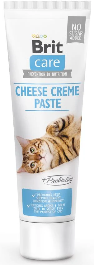 BRIT CARE Pastă pentru pisici,  cu brânză, îmbogăţită cu prebiotice 100g