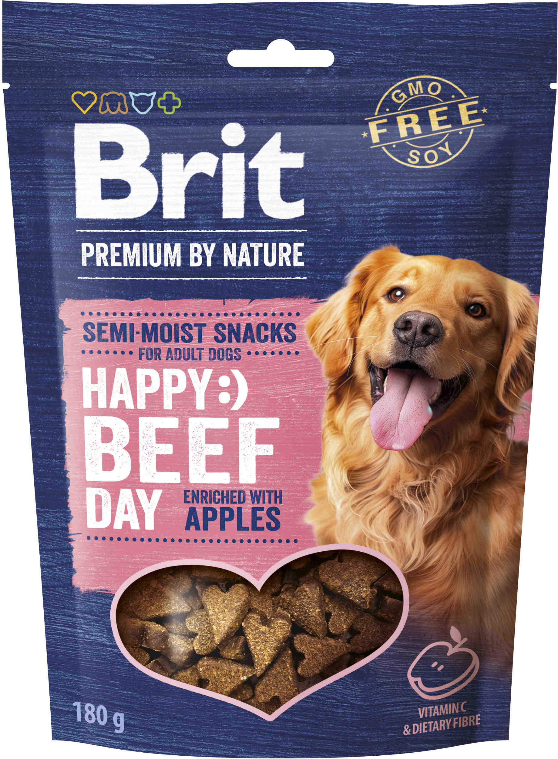 BRIT Premium by Nature recompensă semi-umedă pentru câini, Vită cu Măr 180g