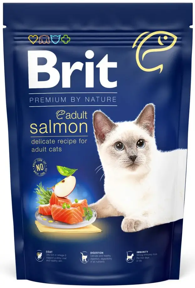 BRIT Premium hrană pentru pisici adulte, cu Somon