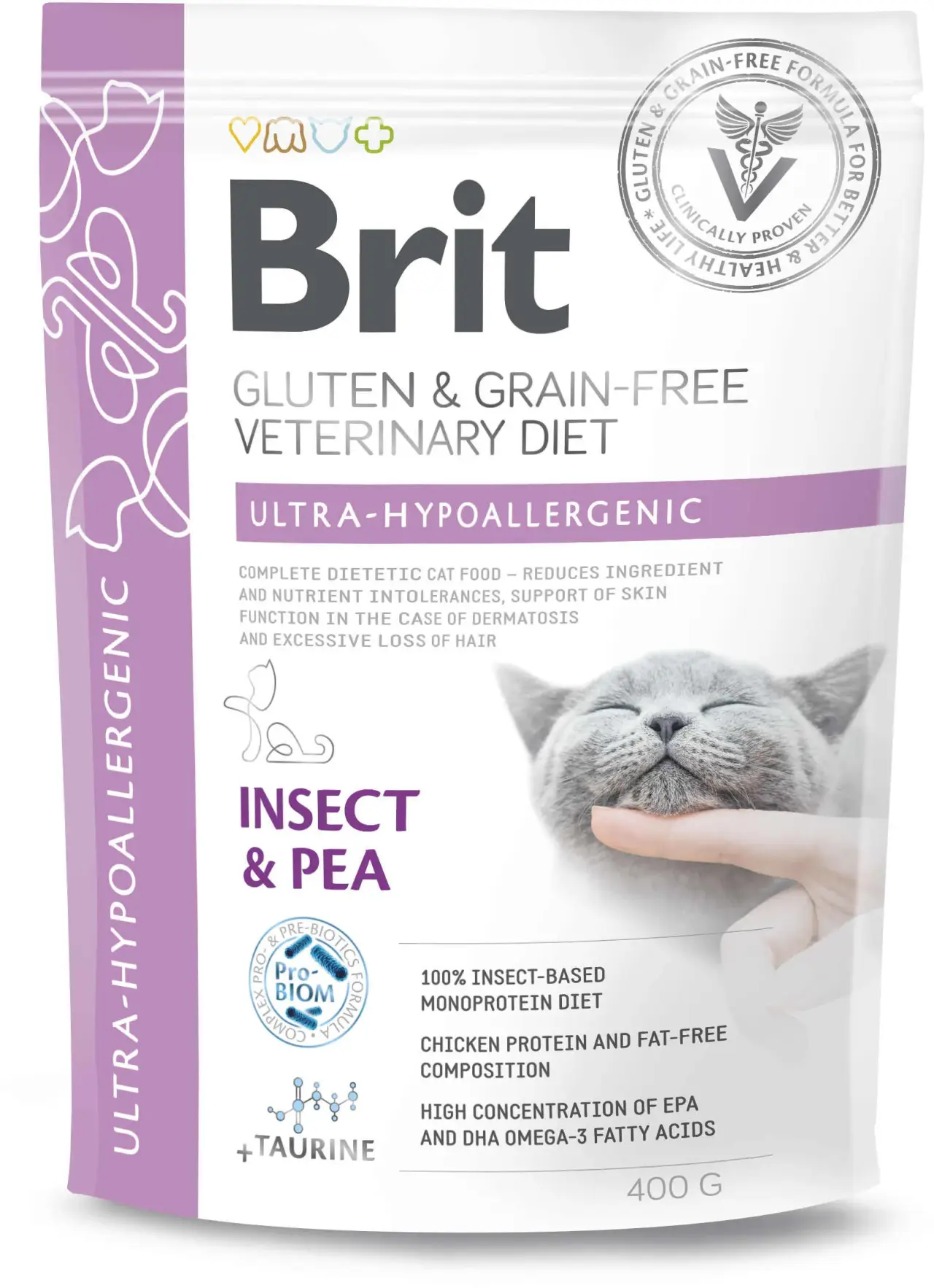 BRIT VD Ultra Hypoallergenic pentru pisici, reducerea intoleranţei la hrană