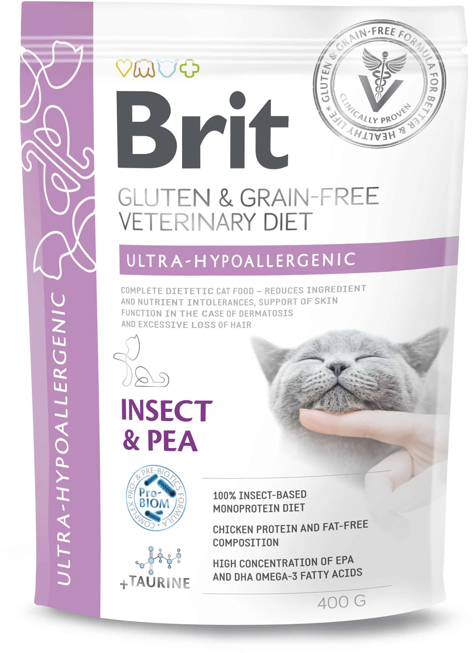 BRIT VD Ultra Hypoallergenic pentru pisici, reducerea intoleranţei la hrană